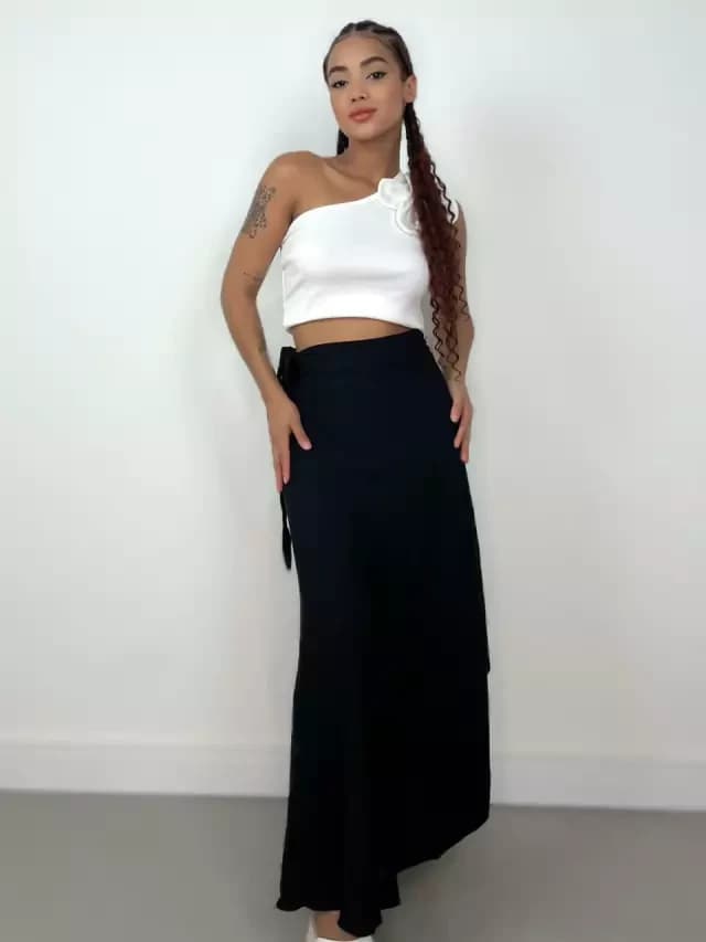 Saia Feminina Midi Envelope Mirela Ref. 1136