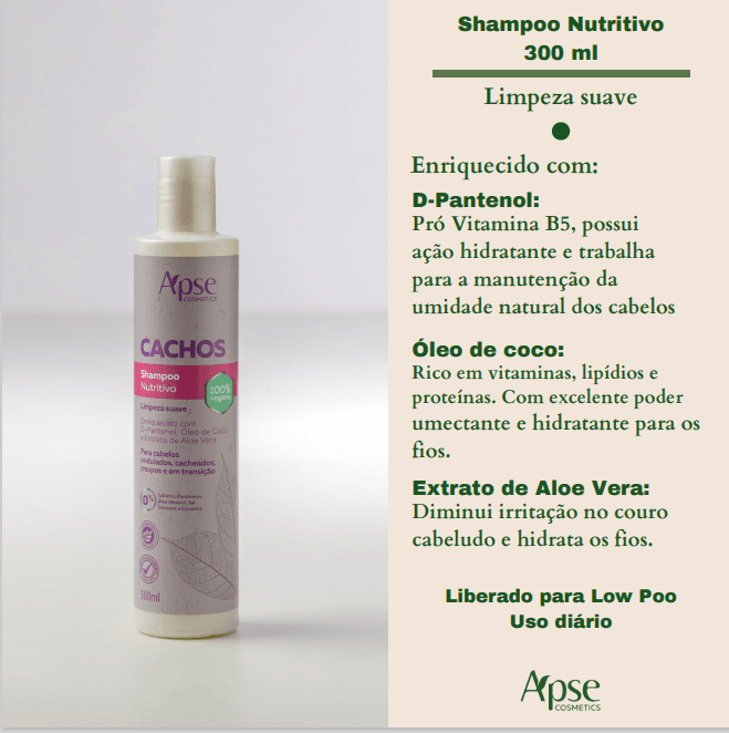 Kit Sos Cachos Shampoo Cond Gelatina Ativador e Máscara Apse