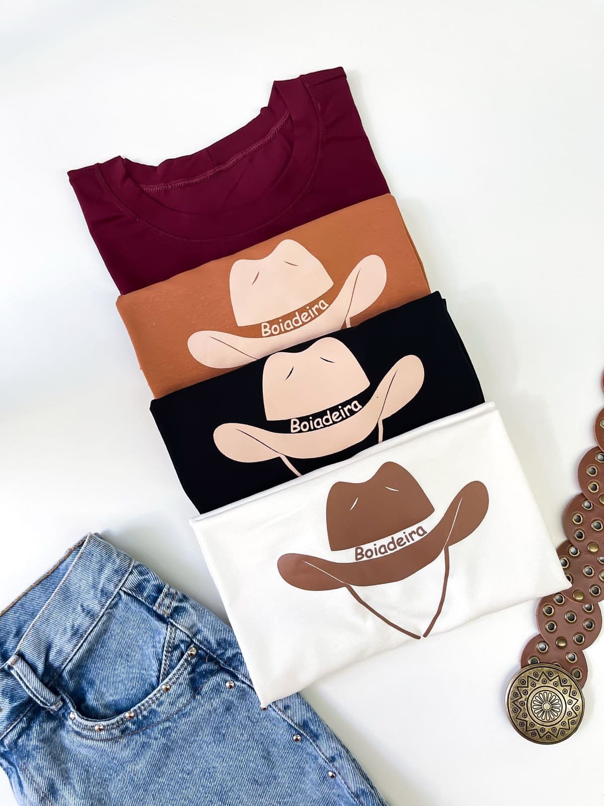 T-Shirt Feminina Estampada Boiadeira Ref. 808