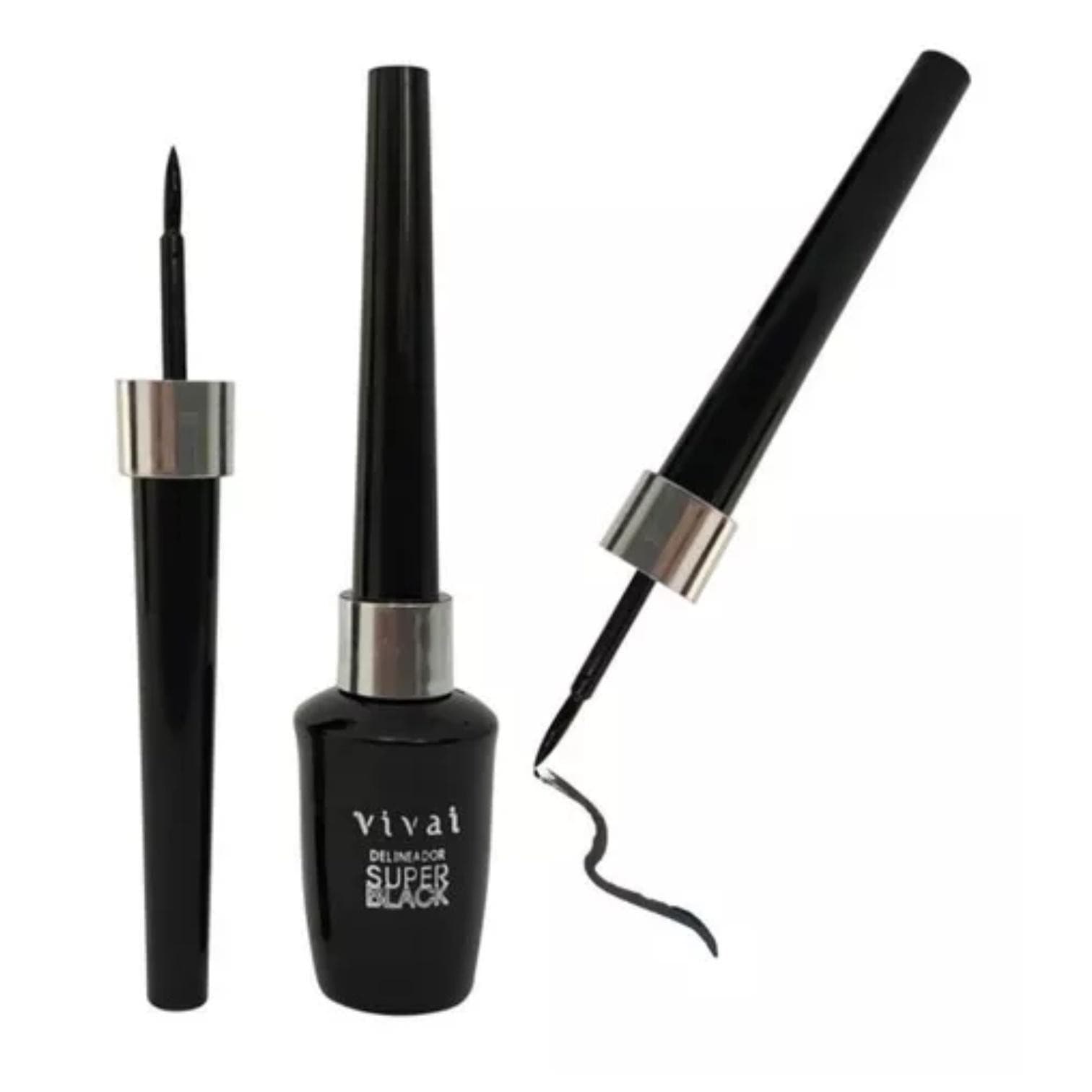 Delineador Líquido Super Black Vivai
