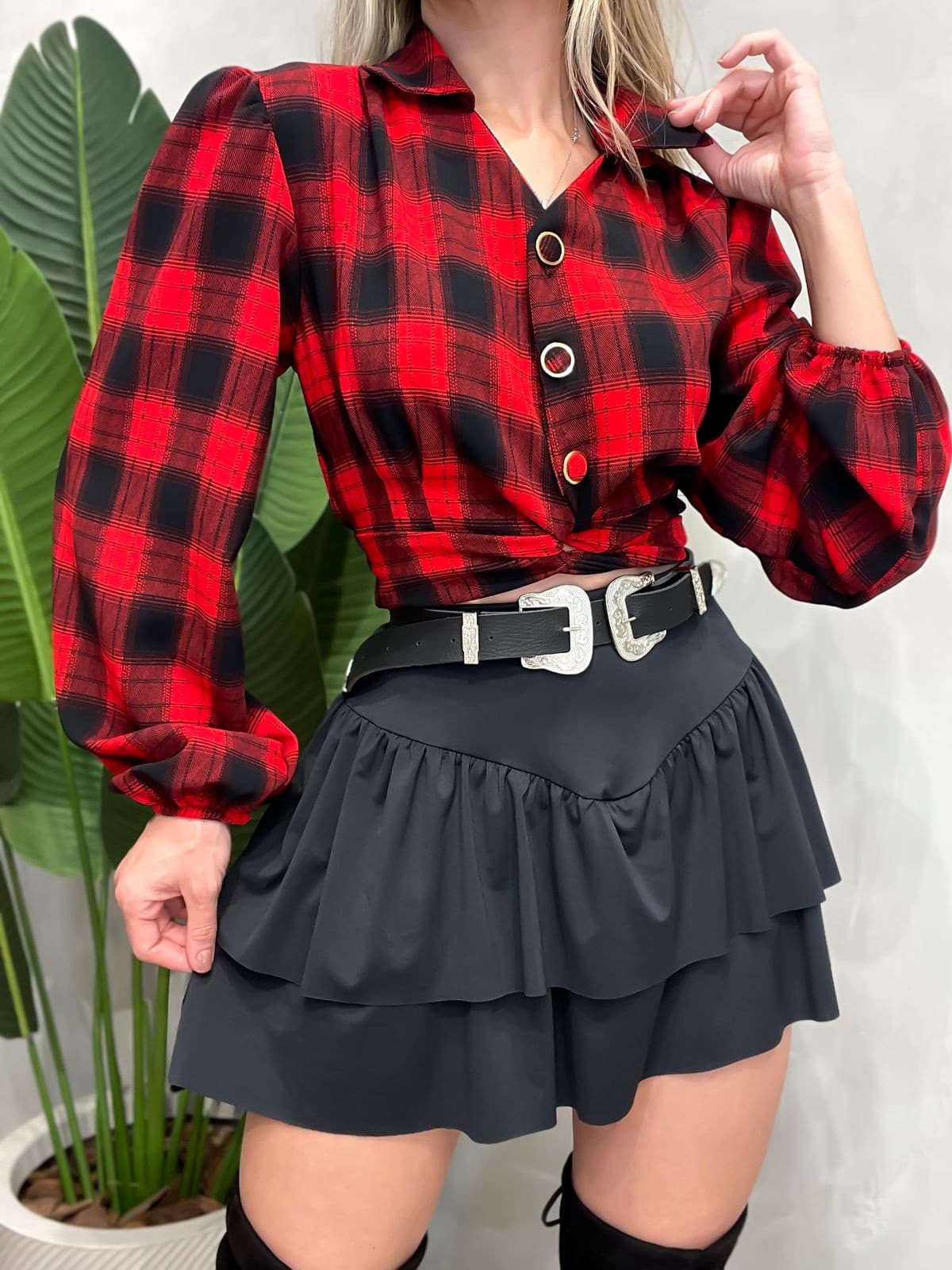 Shorts Saia em Suplex com Babado Jenifer Ref. 1519