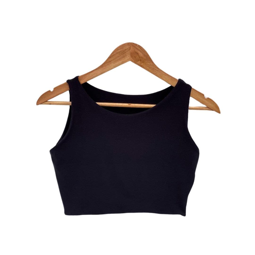 Cropped Aura Liso Preto