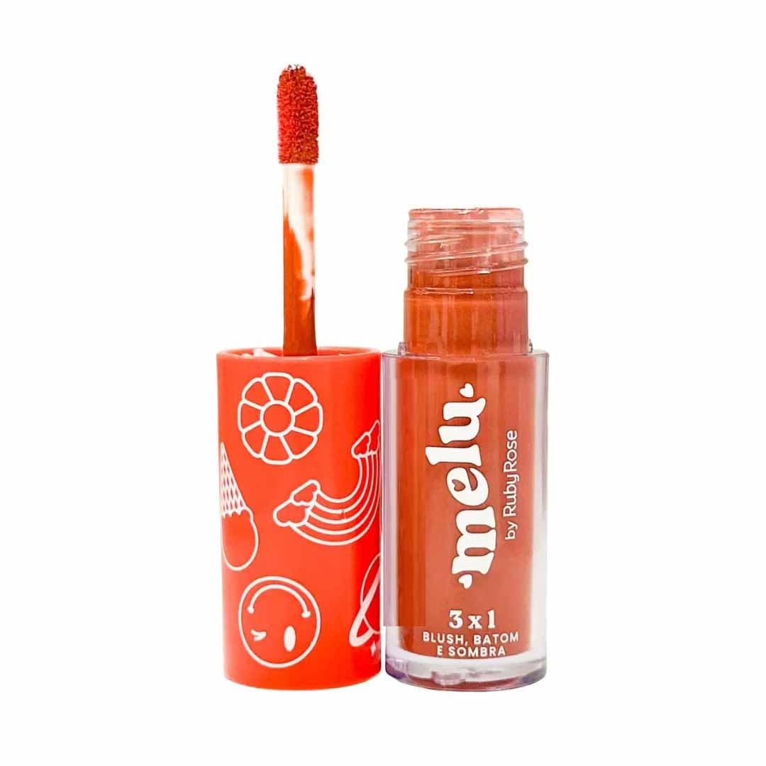 Blush, Batom e Sombra 3x1 Melu Honey RR1100-1