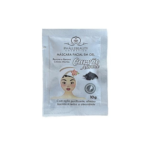 Mascara facial esfoliante Carvão ativado PhálleBeautym 10g