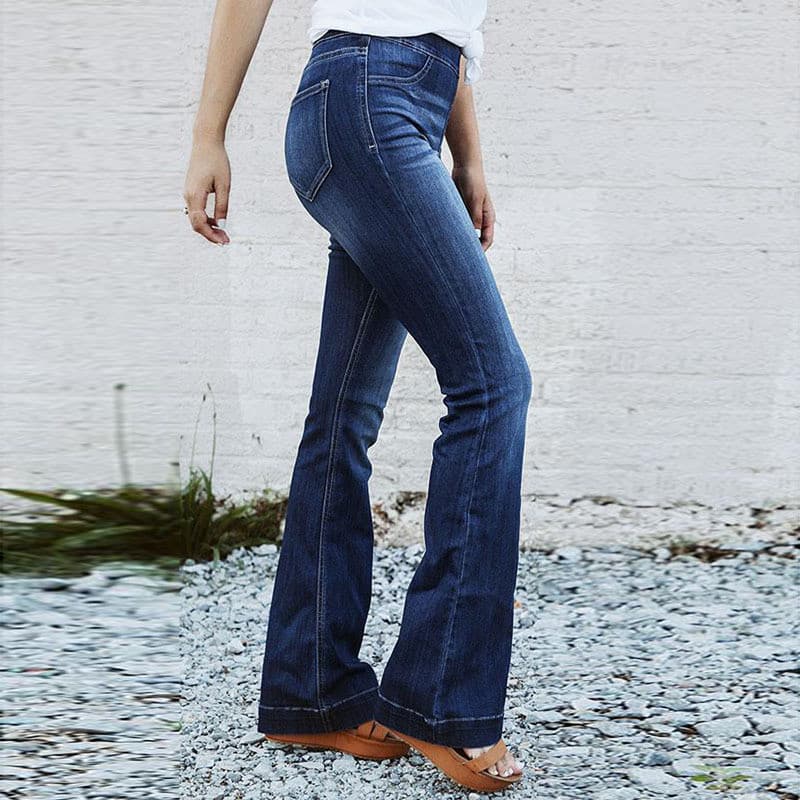 Calças jeans femininas europeias e americanas de pernas largas, tamanhos S-5XL.